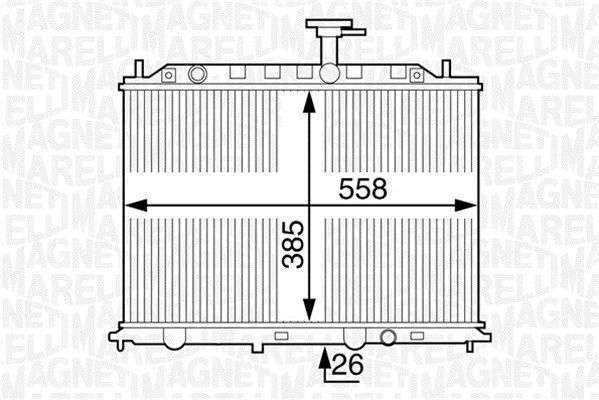 MAGNETI MARELLI Radiaator,mootorijahutus 350213128400